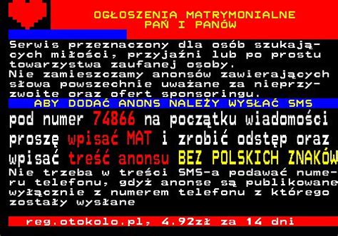 telegazeta anonse|Ogłoszenia matrymonialne